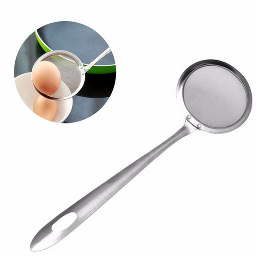 New Kitchen Tools & Gadgets Stainless Steel Mesh Skimmer Vegetable Residue Oil Mesh Colander Strainer