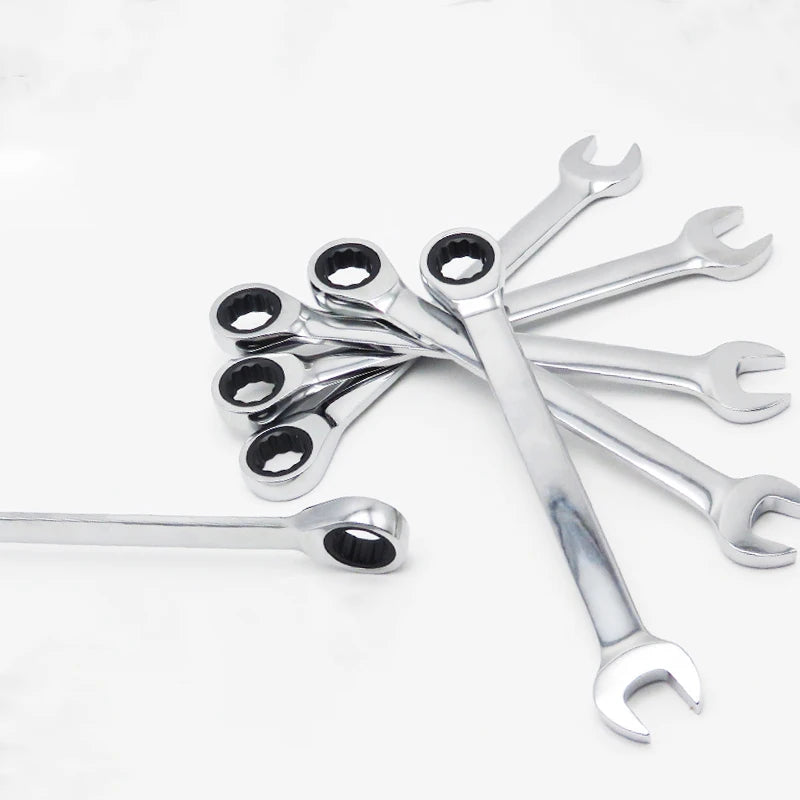1 Piece Ratchet Combination Wrench Spanner and Ring Gear Hand Tools Socket Torque Knife Nut Tools A Set of Key