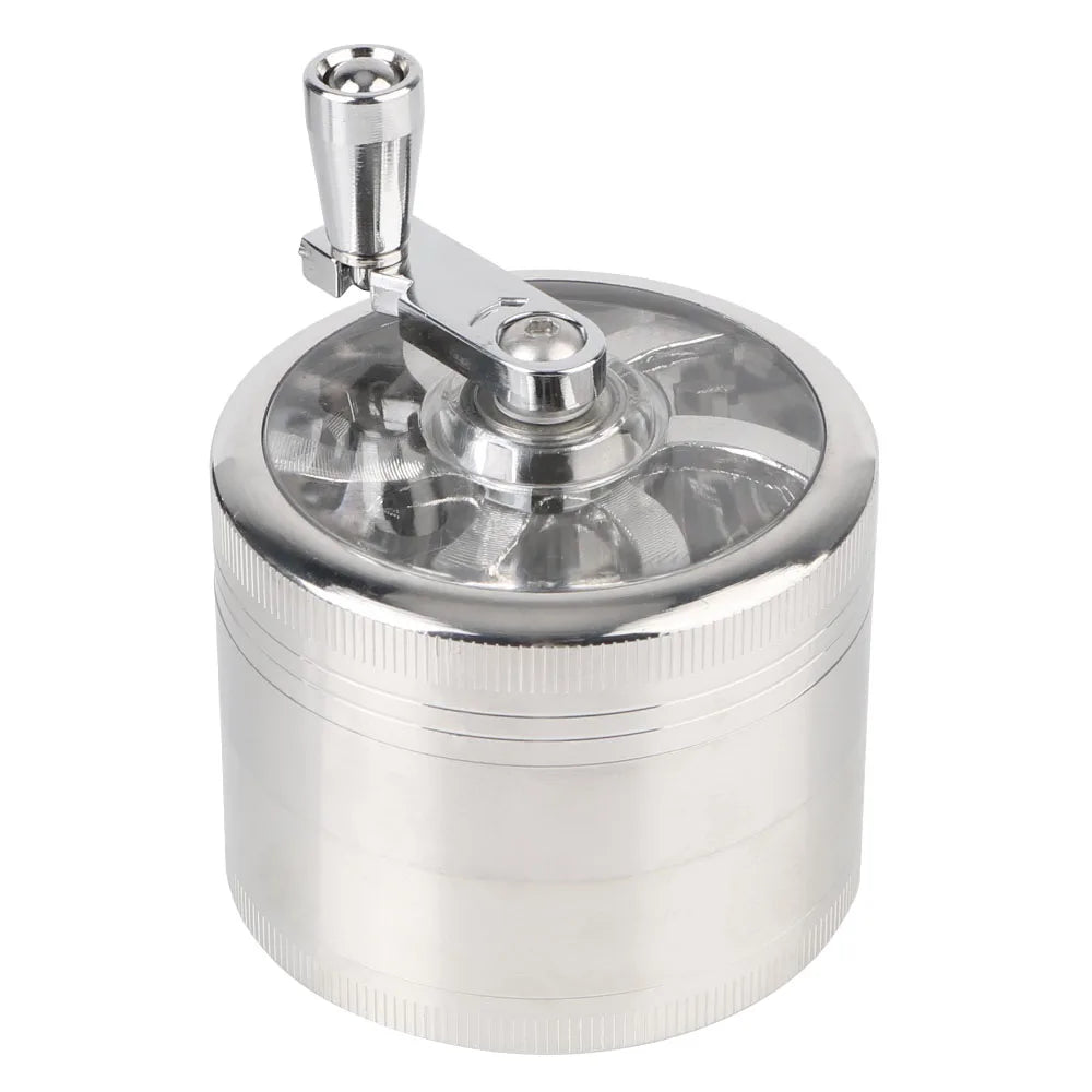 Tobacco Grinder 61MM 4-Layer Hand Tools Spice Cutter Aluminum Alloy Smoking Herb Cutter Latest Lightning-Shaped Portable