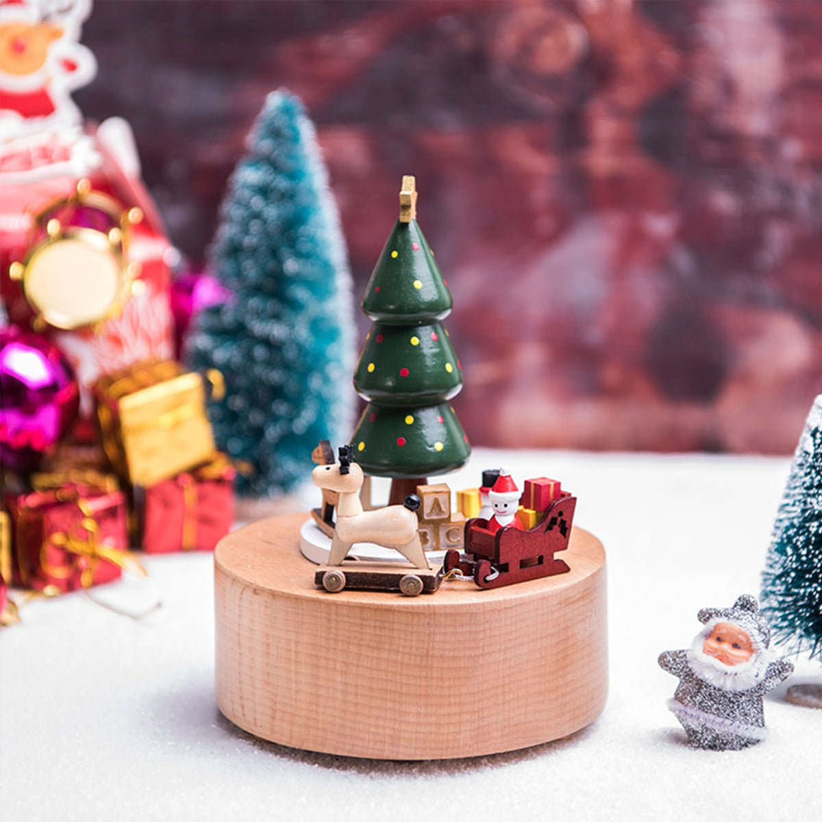 Music Box For Girls 7 Kinds Wooden Music Box Christmas With Comfortable Touching Music Box For Boys Men Women Kids Toddler