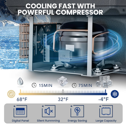 SIMZLIFE 20/30L Portable Car Refrigerator Compressor Dual Zone Mini Fridge Freezer Cooler Ice Box Keep Cool for Camping Fishing