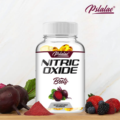 Nitric Oxide Supplement - with Beetroot - Energy, Strength & Endurance Support - 120 Capsules