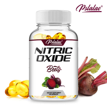 Nitric Oxide Supplement - with Beetroot - Energy, Strength & Endurance Support - 120 Capsules