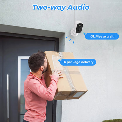BESDER 4MP 2K WiFi Camera Solar Battery Powered Wireless Outdoor Security HD PIR Human Detection iCSee CCTV Video Surveillance