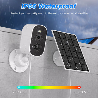 BESDER 4MP 2K WiFi Camera Solar Battery Powered Wireless Outdoor Security HD PIR Human Detection iCSee CCTV Video Surveillance
