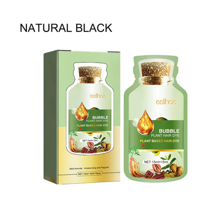 Eelhoe 10pcs Herbal Bubble Hair Dye Shampoo Foam Fast Cover White Hair Grey Dye Repair Scalp Nourish Natural Hair Dying Shampoo