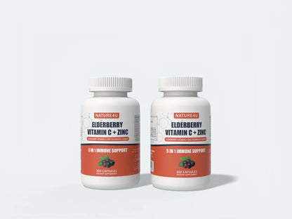 5 in 1 Elderberry Immune Support Supplement, Daily Immune Boosters for Adults Antioxidants Supplement
