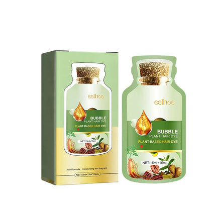 Eelhoe 10pcs Herbal Bubble Hair Dye Shampoo Foam Fast Cover White Hair Grey Dye Repair Scalp Nourish Natural Hair Dying Shampoo