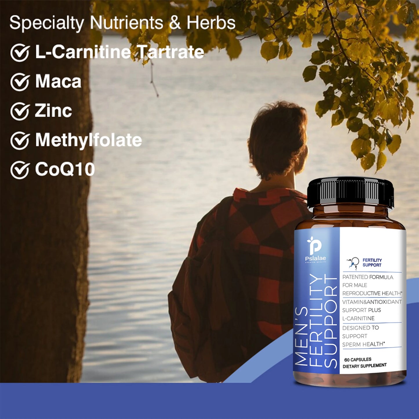 Male Fertility - Maintains Condition, Boosts Strength, Energy & Endurance - 60 Capsules