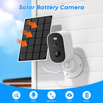 BESDER 4MP 2K WiFi Camera Solar Battery Powered Wireless Outdoor Security HD PIR Human Detection iCSee CCTV Video Surveillance