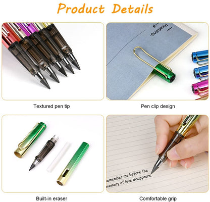 10Pcs/Set Infinity Pencil No Ink Unlimited Writing Art Eternal Pencils Sketch School Items Kawaii Pens Back To School Supplies