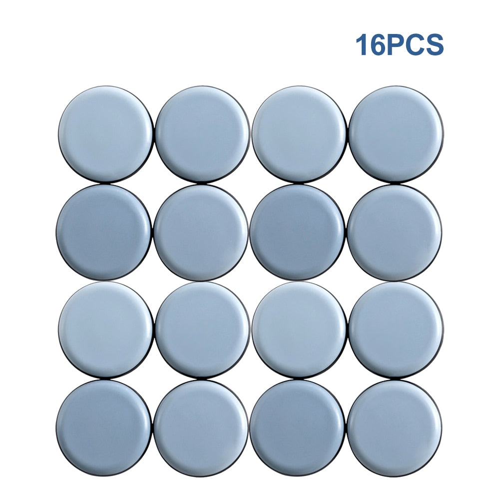 16Pcs Furniture Legs Pads Sliders Self-Adhesive Moving Glides Mover Pads For Home and Garden Or Square  Rubber Feet