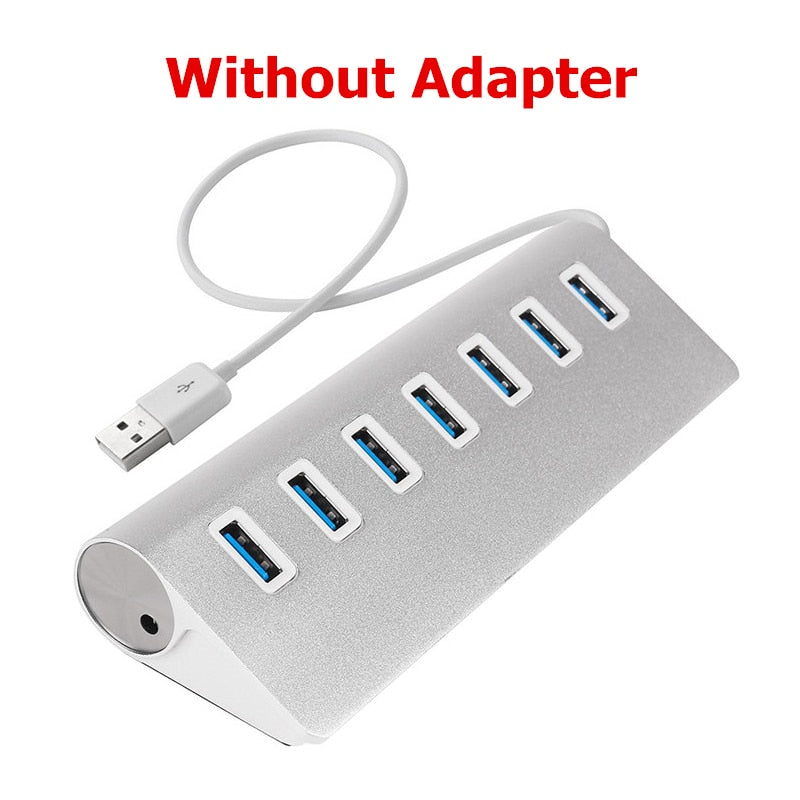 USB HUB 3.0 4/7 Ports Multi USB 3.0 HUB Splitter With Power Adapter USB Hab High Speed 5Gbps USB Splitter 3 HUB Laptop Computer