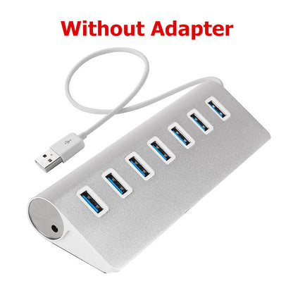 USB HUB 3.0 4/7 Ports Multi USB 3.0 HUB Splitter With Power Adapter USB Hab High Speed 5Gbps USB Splitter 3 HUB Laptop Computer