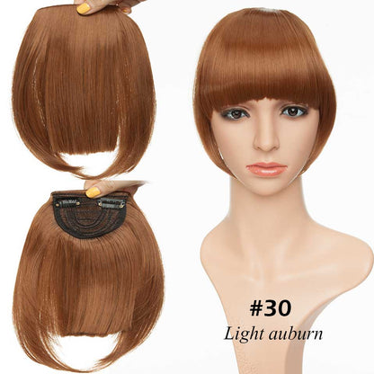 S-noilite Synthetic 15Colors Real Thick 35g Natural Bang False Hair Black Brown Auburn Red Clip In On Bangs Hair