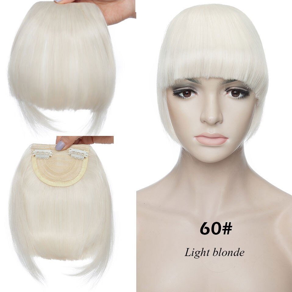 S-noilite Synthetic 15Colors Real Thick 35g Natural Bang False Hair Black Brown Auburn Red Clip In On Bangs Hair