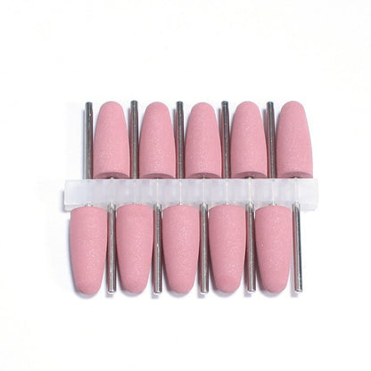 10pcs Silicone Nail Drill Bit Rubber Manicure Drills Electric Rotary Mills Cutter Cuticle Polishing Tools Nail Salon Accessories