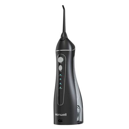 Mornwell Portable Oral Irrigator With Travel Bag Water Flosser USB Rechargeable 5 Nozzles Water Jet 200ml Water Tank Waterproof