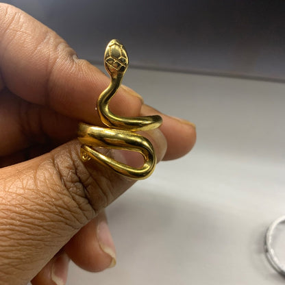 Pop Cobra Snake Ring For Women Men Stainless Steel Adjustable Punk Rings Animal Mamba Finger Accessories Nightclub Jewelry Gifts