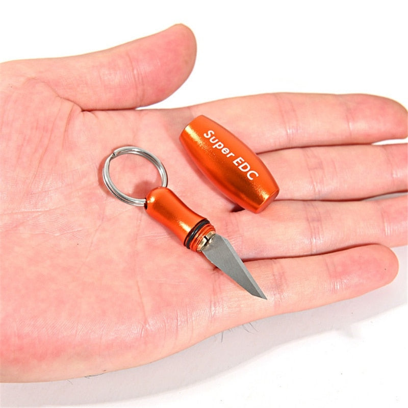 Portable Cutting Tool Brass Outdoor Multi-function EDC Mini Tool Key Ring Pendant Tool Capsule Knife Tiny Cutting Tool