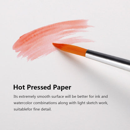 Paul Rubens 300g/m2 Watercolor Paper Pad 20 Sheets 100% Cotton Leather Cover Paper Blocks for Ourdoor Painting 16K/32K