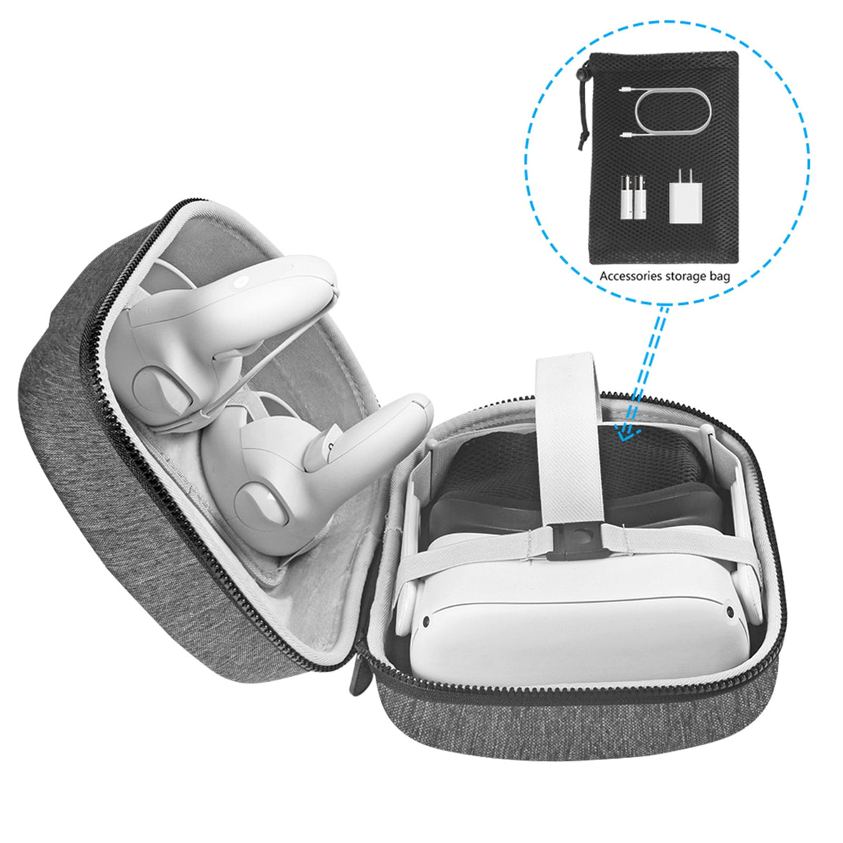 Travel Storage Case For Oculus Quest 2 VR Glasses Portable Carrying Bag VR Headset Controllers Accessories For Oculus Quest 2