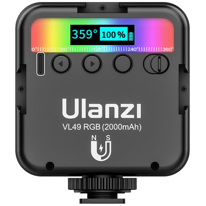 Ulanzi VL49 Mini RGB LED Video Light 2700K-9000K On Camera Fill Light Photography Lighting Pocket Live Tiktok Vlog Light lamp
