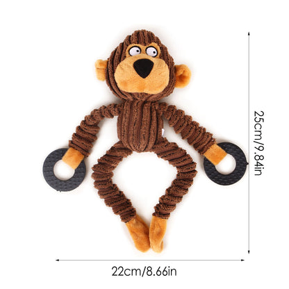 Dog Toy Squeaky Donkey Papa Duck Dog Puppy Chew Toys Making Sound Durable Plush Molar Dog Toy Pet Training For Small Medium Dogs