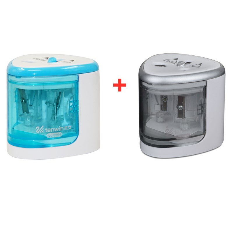 2023 New Two-hole Electric Automatic Pencil Sharpener Switch Pencil Sharpener Home Office School Supplies Stationery Art