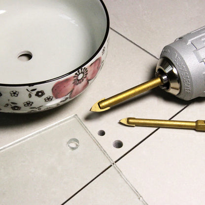 TASP 5pcs Glass Drill Bit Set Tungsten Carbide Titanium Coated Ceramic Tile Cutter 1/4" Shank 3 4 6 8 10mm Construction Tools