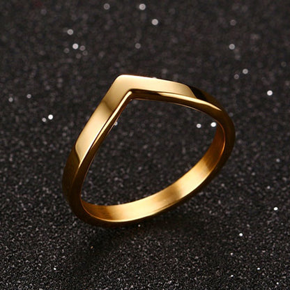 Simple Chevron V Shape Ring For Party 316L Stainless Steel Fashion Jewelry Rings For Women