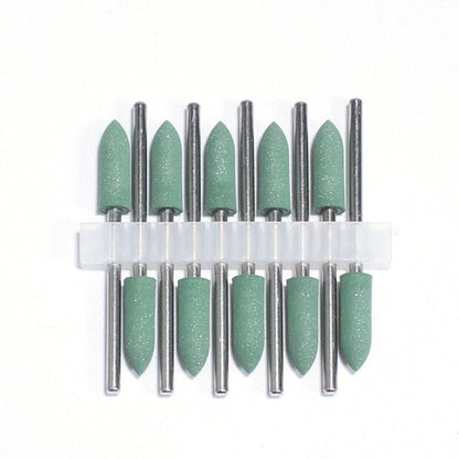10pcs Silicone Nail Drill Bit Rubber Manicure Drills Electric Rotary Mills Cutter Cuticle Polishing Tools Nail Salon Accessories