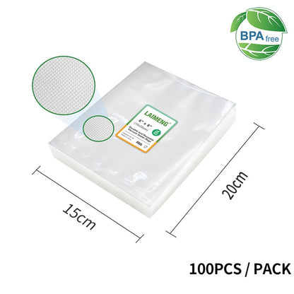 LAIMENG 50 Bags for Vacuum Packaging for Food Saver Vac Sealer Sous Vide Vaccume Pre-Cut Storage Bag For Vacuum Packer P105