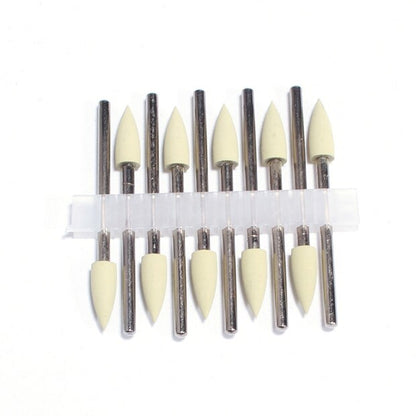 10pcs Silicone Nail Drill Bit Rubber Manicure Drills Electric Rotary Mills Cutter Cuticle Polishing Tools Nail Salon Accessories