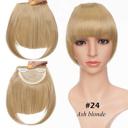S-noilite Synthetic 15Colors Real Thick 35g Natural Bang False Hair Black Brown Auburn Red Clip In On Bangs Hair