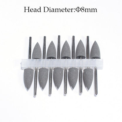 10pcs Silicone Nail Drill Bit Rubber Manicure Drills Electric Rotary Mills Cutter Cuticle Polishing Tools Nail Salon Accessories