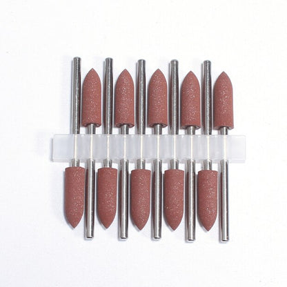 10pcs Silicone Nail Drill Bit Rubber Manicure Drills Electric Rotary Mills Cutter Cuticle Polishing Tools Nail Salon Accessories