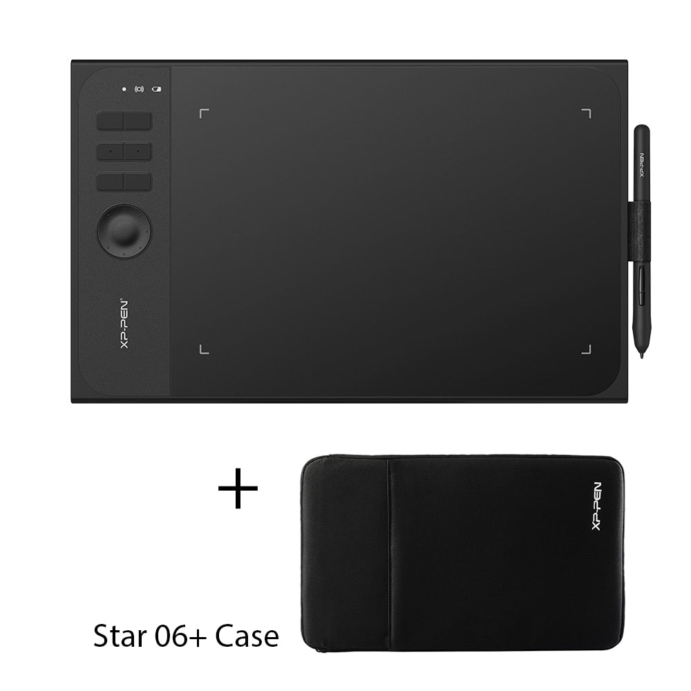 XPPen Star 06 Graphics Drawing Tablet with 8192 levels Pressure Sensivity both Wired and Wireless Mode Design with roller key