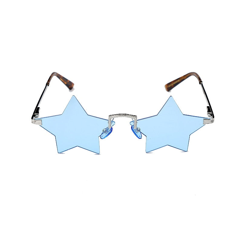 Steampunk Vintage Sunglasses Women Star Mirror Rimless Sunglasses Men Frameless Trend Fashion Retro Small Sunglasses Eyewear