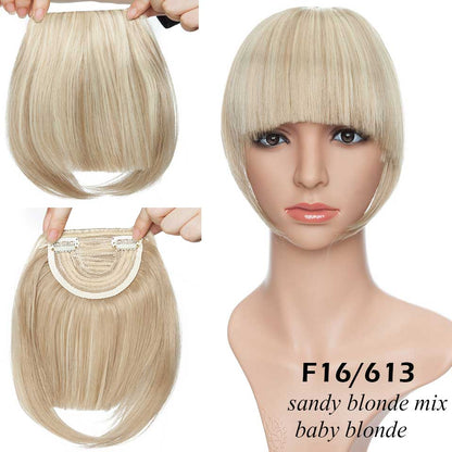 S-noilite Synthetic 15Colors Real Thick 35g Natural Bang False Hair Black Brown Auburn Red Clip In On Bangs Hair