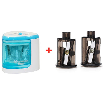 2023 New Two-hole Electric Automatic Pencil Sharpener Switch Pencil Sharpener Home Office School Supplies Stationery Art