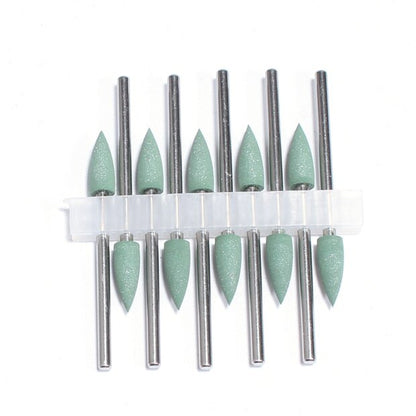 10pcs Silicone Nail Drill Bit Rubber Manicure Drills Electric Rotary Mills Cutter Cuticle Polishing Tools Nail Salon Accessories