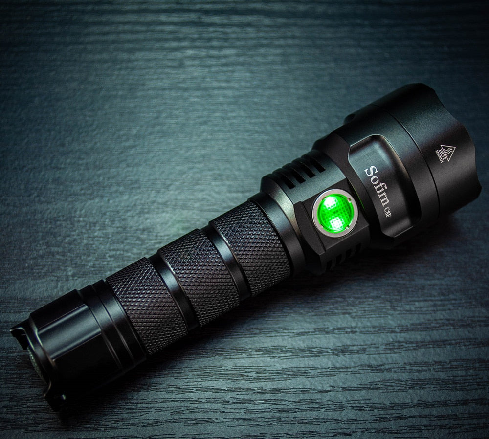 Sofirn New C8F 21700 Version Powerful LED flashlight Triple Reflector  XPL 3500lm Super Bright Torch with 4 Groups Ramping