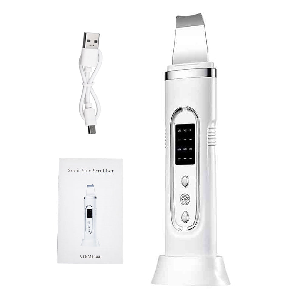 Ultrasonic Skin Scrubber Electric Facial Cleansing Pore Deep Cleaner Acne Blackhead Remover Peeling Shovel Device Beauty Machine