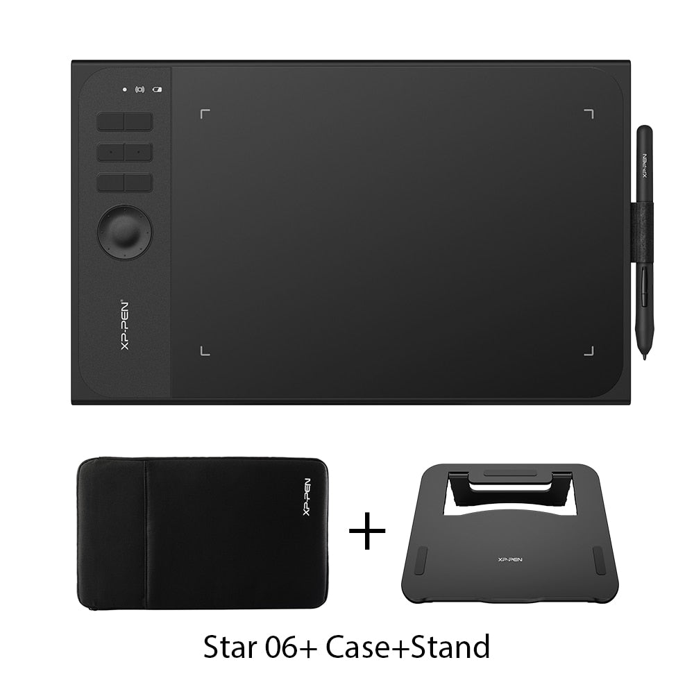 XPPen Star 06 Graphics Drawing Tablet with 8192 levels Pressure Sensivity both Wired and Wireless Mode Design with roller key