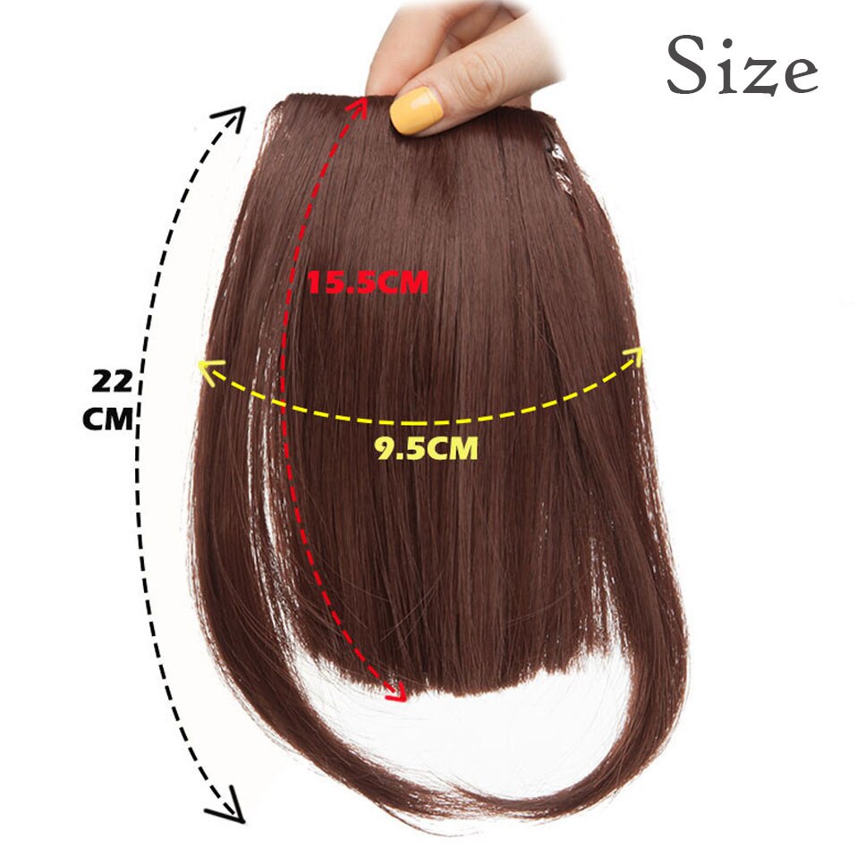 S-noilite Synthetic 15Colors Real Thick 35g Natural Bang False Hair Black Brown Auburn Red Clip In On Bangs Hair