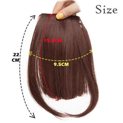 S-noilite Synthetic 15Colors Real Thick 35g Natural Bang False Hair Black Brown Auburn Red Clip In On Bangs Hair