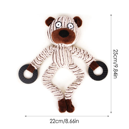 Dog Toy Squeaky Donkey Papa Duck Dog Puppy Chew Toys Making Sound Durable Plush Molar Dog Toy Pet Training For Small Medium Dogs