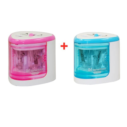 2023 New Two-hole Electric Automatic Pencil Sharpener Switch Pencil Sharpener Home Office School Supplies Stationery Art