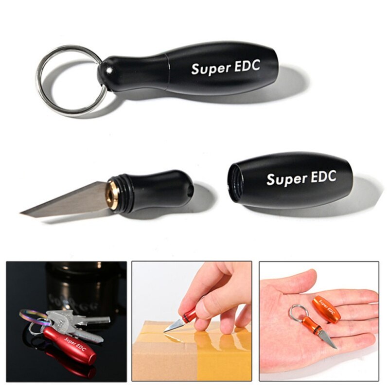 Portable Cutting Tool Brass Outdoor Multi-function EDC Mini Tool Key Ring Pendant Tool Capsule Knife Tiny Cutting Tool
